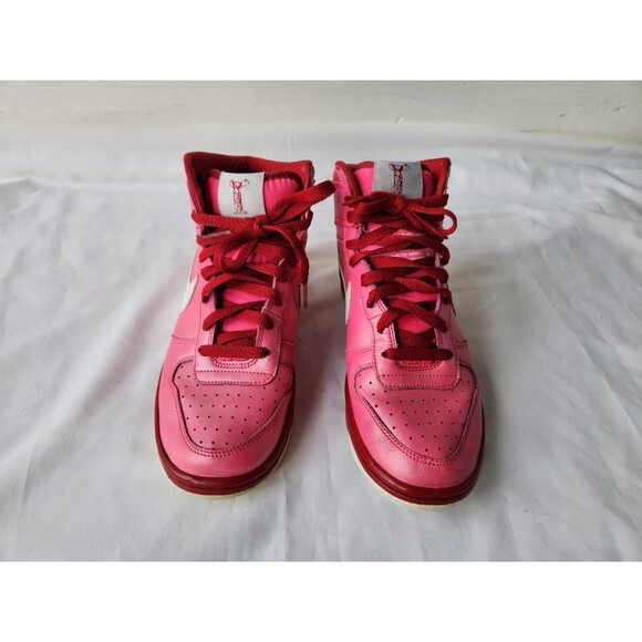 Nike Women's 8.5 Big Nike High LE Hot Pink/Red LE Valentine's Edition 358858-612 - Picture 2 of 13
